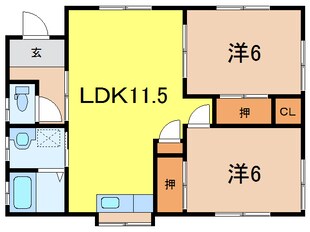 小野寺住宅 5-35の物件間取画像